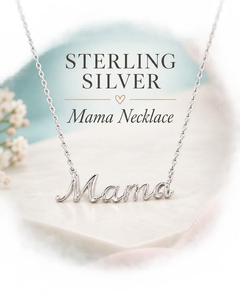 925 Sterling Silver*Mama Necklace*18" Great gift